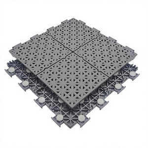 EcoLock Black Interlocking Sports <b>Tiles</b> GreenCore Black Waterproof Court Flooring ProCourt Black PP Soccer Court <b>Tiles</b> - Product Image 1