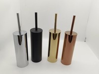 Support mural pour brosse de toilette avec couvercle, ensemble brosse et support pour WC, idéal pour salle de bain, hôtel, maison