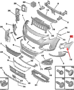 Protezione Staffa Faro Anteriore OE YL00413580 per <span class=keywords><strong>Peugeot</strong></span> <span class=keywords><strong>3008</strong></span> 4008 5008, Fissaggio Faro Anteriore - Product Image 2