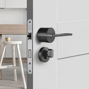 Serrature per porte per camera da letto per interni in lega di zinco magnetiche moderne semplici serrature per porte in legno maniglia per porta