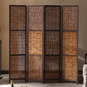 chinese traditional style wooden screen partition wooden room divider privacy screen