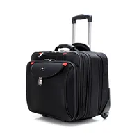 Vendita calda Swiss military business impermeabile 2 ruote valigia con ruote air travel laptop trolley case 16 pollici Oxford bagagli