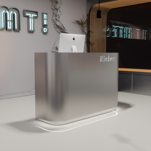 Thép không gỉ đơn giản phía trước bàn Bàn cho nhân viên thu ngân sử dụng cho trung tâm khách sạn Red Tide cửa hàng Beauty Salon hoặc cửa hàng cắt tóc - Product Image 5