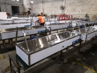 Restaurant-Buffetmaschine 5-Fach Elektrisches Bain-Marie Speisenwärmer Mit Gebogenem Glas