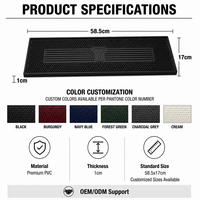 Tapis de barre en caoutchouc PVC souple écologique de haute qualité tapis de pub de bière en Silicone anti-dérapant professionnel Cocktails Logo personnalisé-Usine
