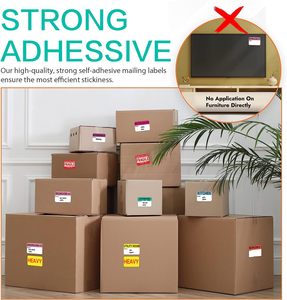 Étiquettes de maison codées par couleur, autocollants pour boîtes de déménagement, fournitures pour agents immobiliers, organisation de déménagement et de stockage - Product Image 3