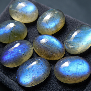 Cabujón Ovalado de Labradorita Natural de 10x14 mm, Piedra Preciosa Pulida, Piedra Suelta para Joyería y Joyería Personalizada - Product Image 2