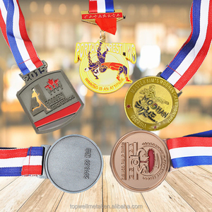 Soccer Game Medals Custom <strong>Metal</strong> Gold, Silver and Bronze Sports Marathon Martial Arts Medals