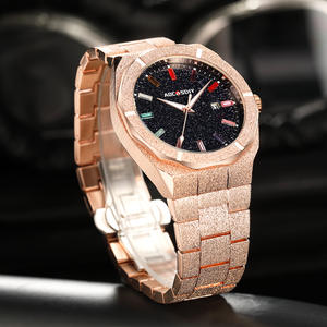 Montre pour homme avec ciel étoilé et diamants, élégante montre pour homme avec bracelet en métal étanche - Product Image 3