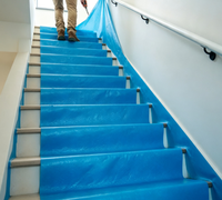 Rouleau de protection de sol en feutre auto-adhésif non tissé, bâche de protection pour peintre pour travaux de rénovation intérieure et de peinture de construction