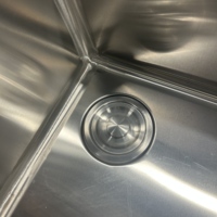 Table de nettoyage de poisson en acier inoxydable pour restaurant avec évier et égouttoir, plateforme de préparation de poisson avec planche à découper