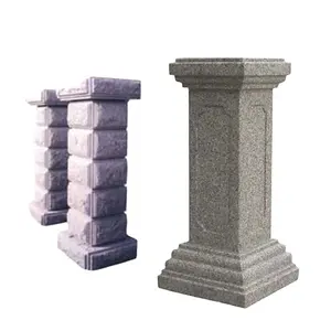 천연 화강암 돌 gatepost doorpost 정원 칼럼 돌 조각