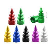 Capuchons de valve Schrader en alliage d'aluminium en forme d'arbre Hengtu, multicolores, universels, 32*13mm, pour voitures et motos