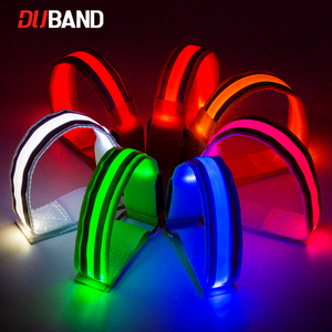 USB Rechargeable LED Flashing Armband <strong>with</strong> Reflective Strip for Night Running, Waterproof Adjustable Safety <strong>Light</strong> Band - Product Image 2