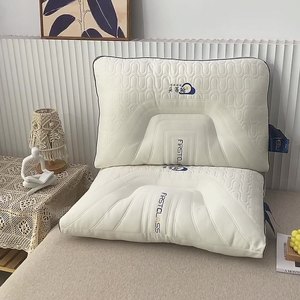 La última almohada de plumas bordada Piel antialérgica Cuidado del cuello Hotel Látex no deformación almohada de cama de lujo - Product Image 6