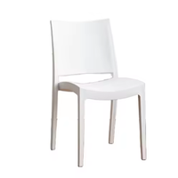 Vente en gros Chaises de restaurant en plastique monobloc moulé par injection Chaises de salle à manger empilables en polypropylène PP