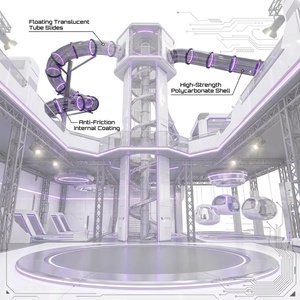 Mega <span class=keywords><strong>Castillo</strong></span> Inflable Temático <span class=keywords><strong>de</strong></span> Tecnología Espacial con Toboganes Transparentes Elevados para Centros Comerciales - Product Image 2