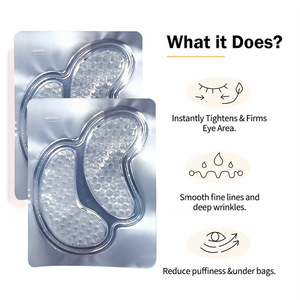 Masque pour les yeux au collagène, hydrogel, peptide, anti-rides, nid d'abeille, micro-aiguilles pour le contour des yeux, raffermissant et réduisant les poches - Product Image 1
