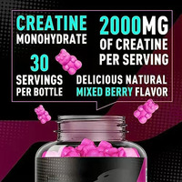 Construire l'énergie gommeuse de soutien de monohydrate de créatine musculaire pour le sport avec 3000mg de supplément de constructeur de muscles de créatine 60 bonbons