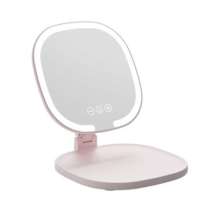 LED Makeup Mirror Oval Foldable Touch Control Dimmable Light For - Product Image 2