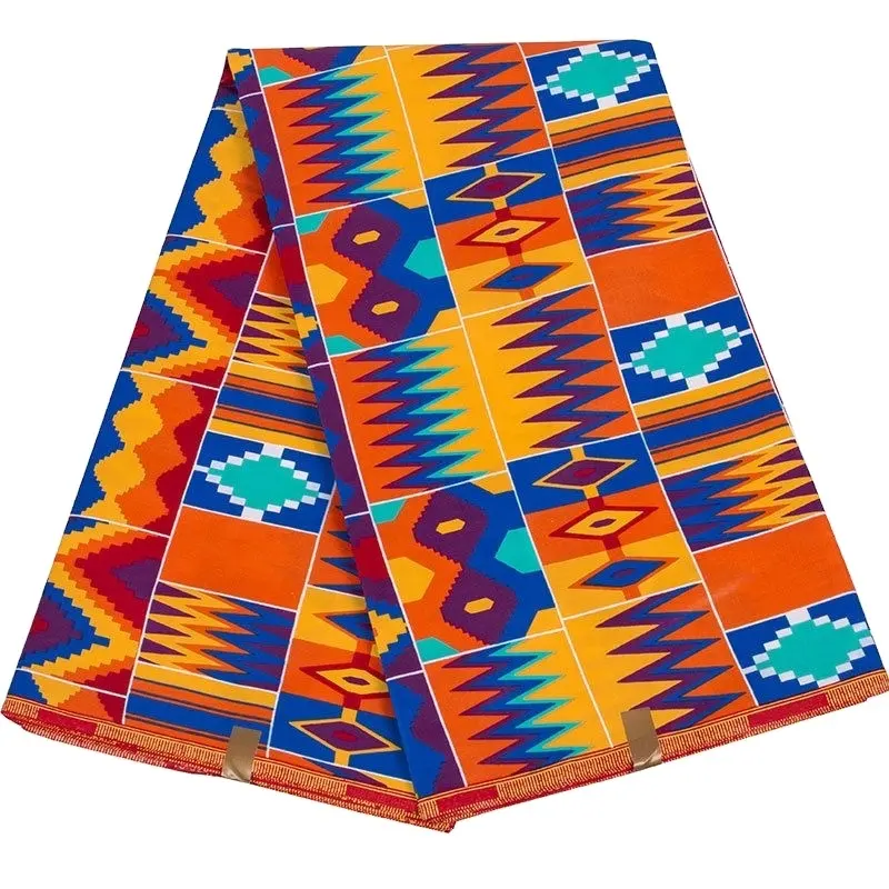 Kain lilin Afrika kain poliester gaya nasional melalui cetakan kain batik lilin kain cetak batik kain DIY 6 thadirs