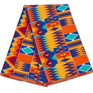 African Waxcloth National Style Polyester Fabric Through Printing Batik Cloth Wax Batik Printed Cloth DIY Cloth 6yadRS