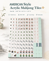 Stok Siap Set Mahjong Amerika Dengan 4 Lapisan Akrilik Warna Hijau Mint 160 Ubin Pengiriman 24 Jam untuk Grosir dan Eceran