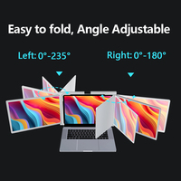 Moniteur portable triple S700 15,6 pouces 1080P IPS USB C pour ordinateur portable, commerce, jeux, bureau, programmation, écran externe