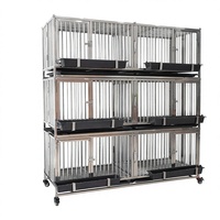 Pigeonnier de luxe en acier inoxydable thermolaqué à trois couches avec motif animalier et design respirant pour oiseaux d'intérieur/extérieur