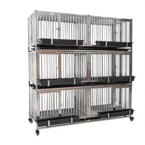 Voliera di Lusso a Tre Strati in Acciaio Inossidabile Verniciato a Polvere con Motivo Animale e Design Traspirante per Uso Interno/Esterno per Uccelli - Product Image 2