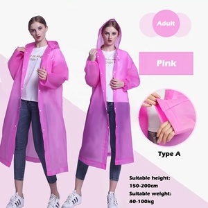 Vêtements <span class=keywords><strong>de</strong></span> <span class=keywords><strong>pluie</strong></span> d'extérieur, imperméable en plastique EVA épais et givré, imperméable réutilisable - Product Image 3