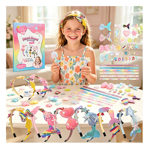 Kit de loisirs créatifs tendance pour enfants : Bandeau, ailes de licorne, nœuds, autocollants en cristal, décorations mode, pack cadeau d'anniversaire, jouet - Product Image 4
