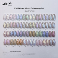Lehchis Kit de Vernis à Ongles en Gel en Gros, 28 Teintes, Gel de Sculpture 3D, Gel de Nail Art Sans Résidu pour Sculpture de Fleurs et Effet Nacré