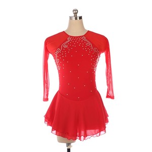 Gaun seluncur es anak perempuan, Gaun <span class=keywords><strong>Roller</strong></span> Skating, gaun Leotard dansa balet, Gaun rok seluncur es - Product Image 1