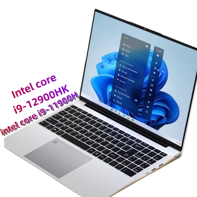 New 15.6 Inch Slim Intel Core I9 11th 12th Gaming Laptop Portable External RAM Extra Graphic Card US Plug English Keyboard