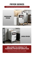 Vente directe d'usine, friteuse électrique automatique à grande capacité, machine à frire le poulet commerciale avec filtre à huile