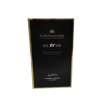 Boîte à gin de luxe en carton rigide pliable, design personnalisé de marque célèbre, emballage de luxe, boîte à whisky à plat, STPP
