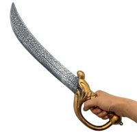 Couteau de pirate long pour Halloween, couteau de farce, couteau de pirate en forme de croissant, épée décorative pour fête d'Halloween