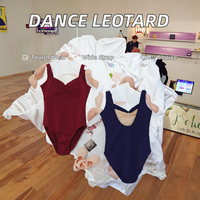 Vente en gros OEM/ODM – Justaucorps de danse en coton à manches longues et bretelles larges, coloré et personnalisé, pour filles, avec fermeture à nouer