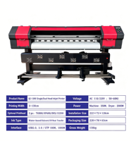 Imprimante pour bannières flexibles 4FT 1.3m, imprimante numérique, machine d'impression par sublimation, imprimante grand format à solvant écologique