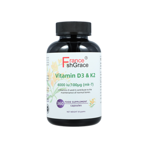 Fabricante de Suplementos Nutracéuticos de Vitamina D3 K2 para el Apoyo a la Salud Ósea, 360 Cápsulas de Vitamina D3 K2 - Product Image 1