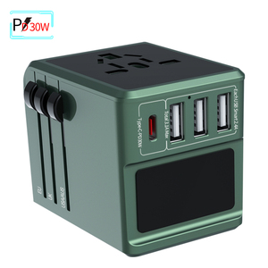 3 USB <span class=keywords><strong>Quick</strong></span> Type C Adaptador 30 W PD Viaje Hembra Adaptador de Enchufe Eléctrico 100-240V Adaptador Universal - Product Image 2