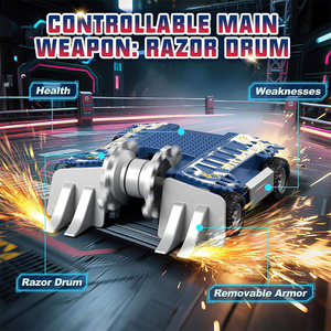 Ensemble <span class=keywords><strong>de</strong></span> robots <span class=keywords><strong>de</strong></span> <span class=keywords><strong>combat</strong></span> télécommandés 2,4 GHz 8CH, 2 pièces, arène <span class=keywords><strong>de</strong></span> <span class=keywords><strong>combat</strong></span> 4 roues motrices avec marteau et rouleau pour enfants et adultes, jeu <span class=keywords><strong>de</strong></span> compétition - Product Image 3