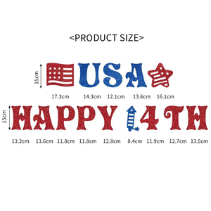 Juego de Banderas Patrióticas del 4 de Julio, Pancarta de Papel Personalizable para la Fiesta del Día de la Independencia Americana - Product Image 6
