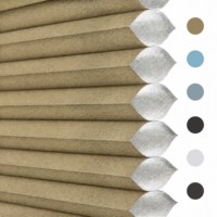 Tissu pour stores alvéolaires plissés de luxe jaunes et blancs à rayures, en matériau occultant, pour fenêtre (ODM/OEM)