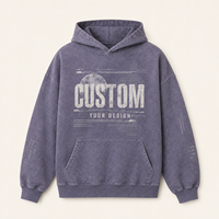 Sweat-shirts pour hommes personnalisés imprimés, 450 g/m², effet délavé soleil, coupe ample, 100 % coton, style hip-hop
