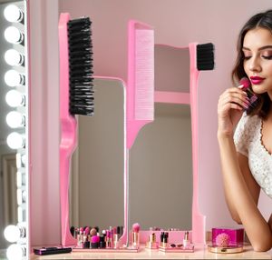 Wholesale Custom Teasing Hair Brush Set Salon Hair Styling <b>Comb</b> Set Rat Tail <b>Comb</b> and Edge Brush - Product Image 3
