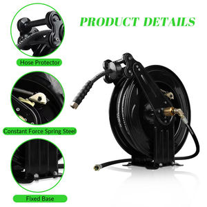 SPS 5000 PSI 50 ฟุต 3/8 นิ้ว รอกเก็บสายยางแบบยืดหดอัตโนมัติคู่ คุณภาพสูง - Product Image 2