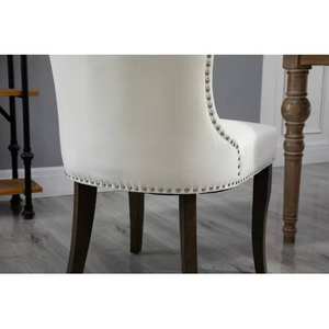 Chaises de salle à manger en velours rembourrées, design luxueux, meubles de chambre modernes, pieds en bois massif, vente en gros - Product Image 6