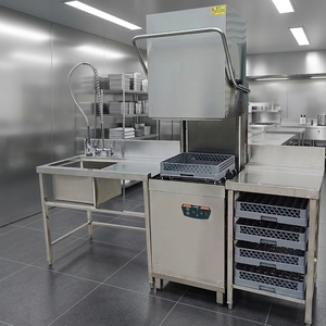 Commercial Catering Equipment Kitchen Industrial Large Dishwasher Machine with Flatware Dishracks for Restaurants - Product Image 1